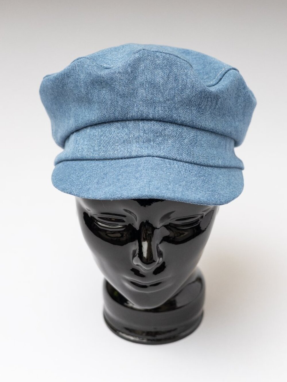 Upcycled Handmade Blue Denim Cadet Military Army Patrol Hat